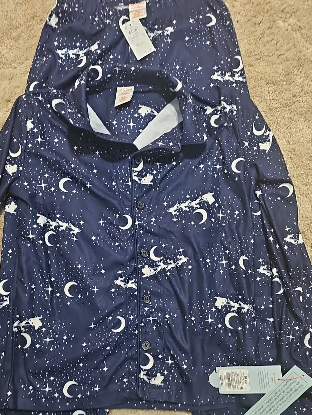 Cat & Jack Navy Moon and Stars Pajama Set